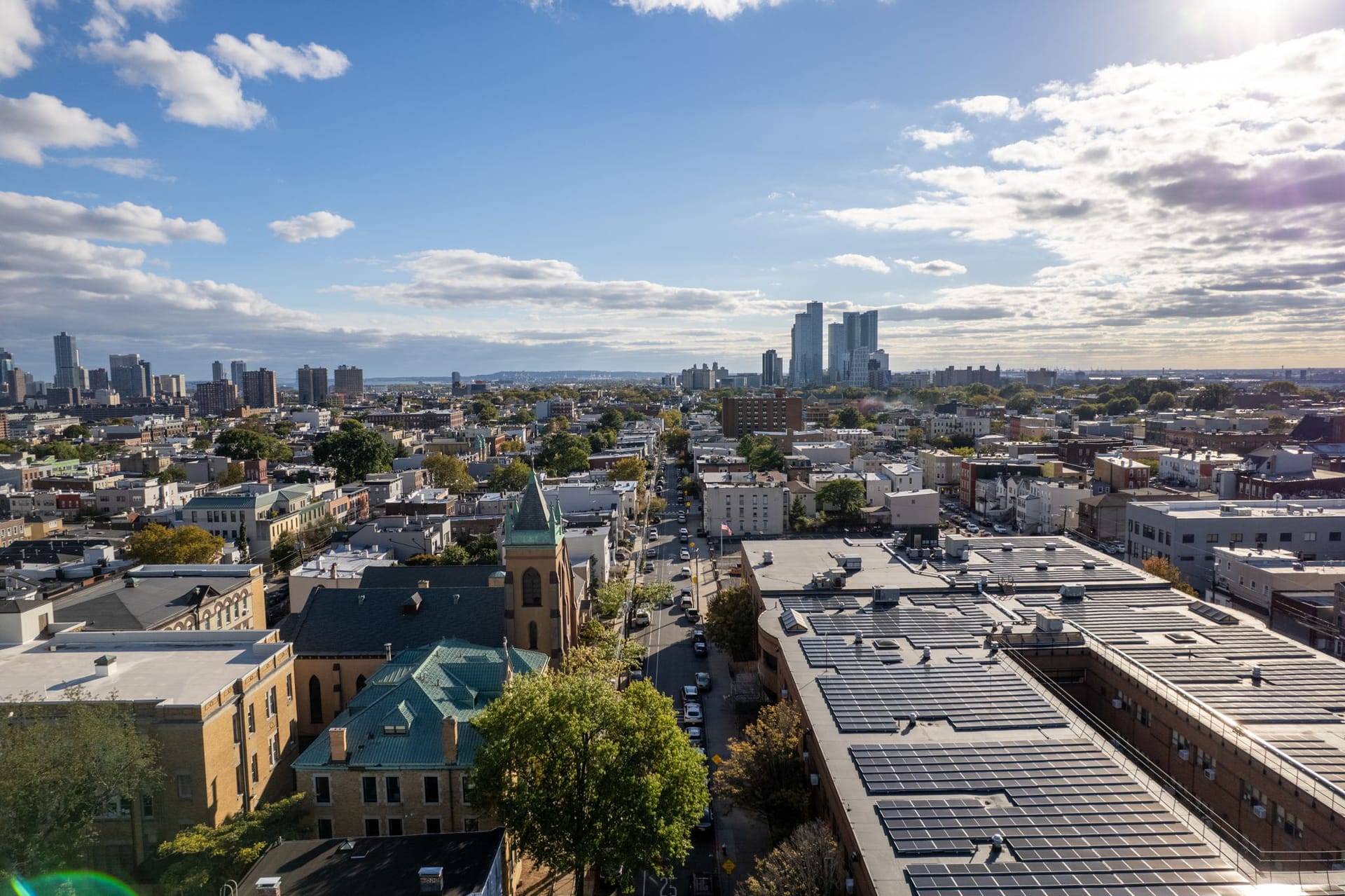 166 Hancock Ave, Jersey City — aerial view