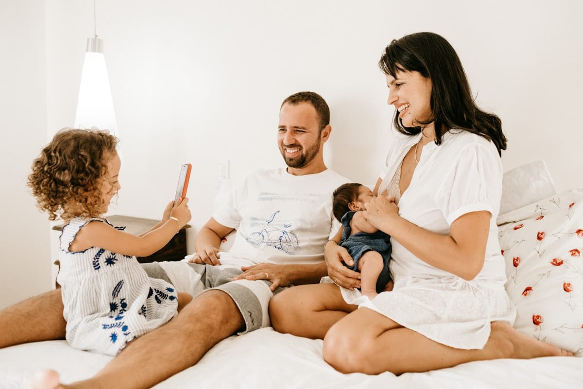 A family at home